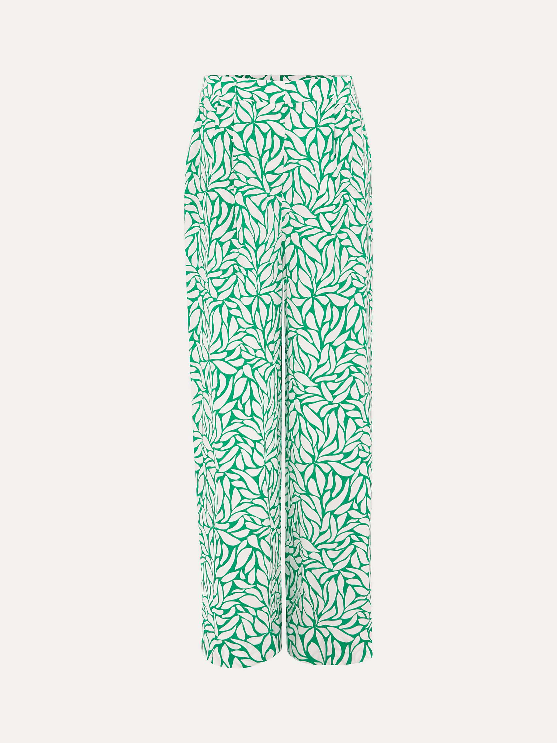 Buy Phase Eight Nylah Abstract Print Wide Leg Trousers, Green/White Online at johnlewis.com