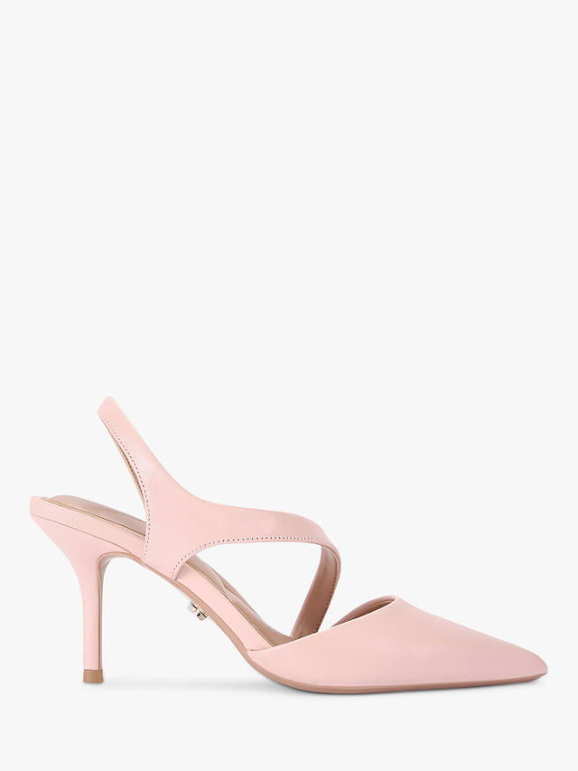 Carvela Symmetry Leather Slingback Court Shoes, Pink