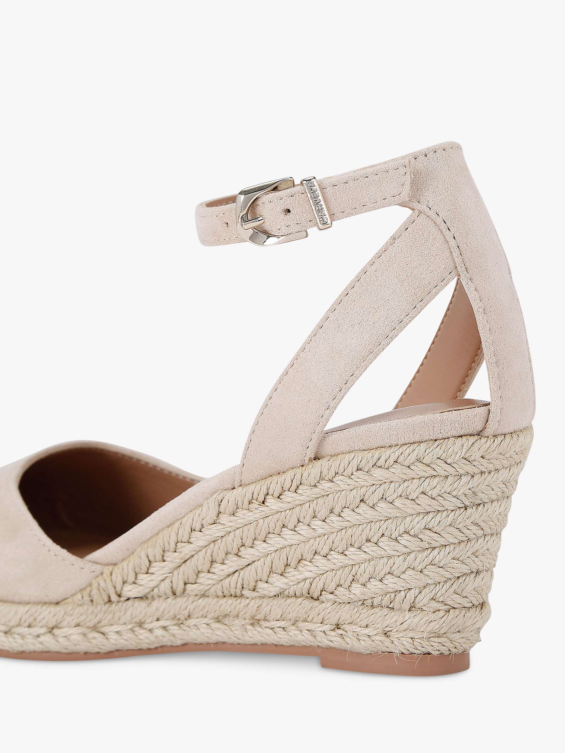 Buy Carvela Sabrina Wedge Heel Espadrille Shoes, Taupe Online at johnlewis.com