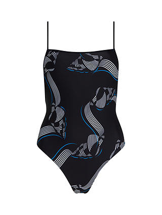 Tommy Hilfiger Shell Print Square Neck Swimsuit, Desert Sky