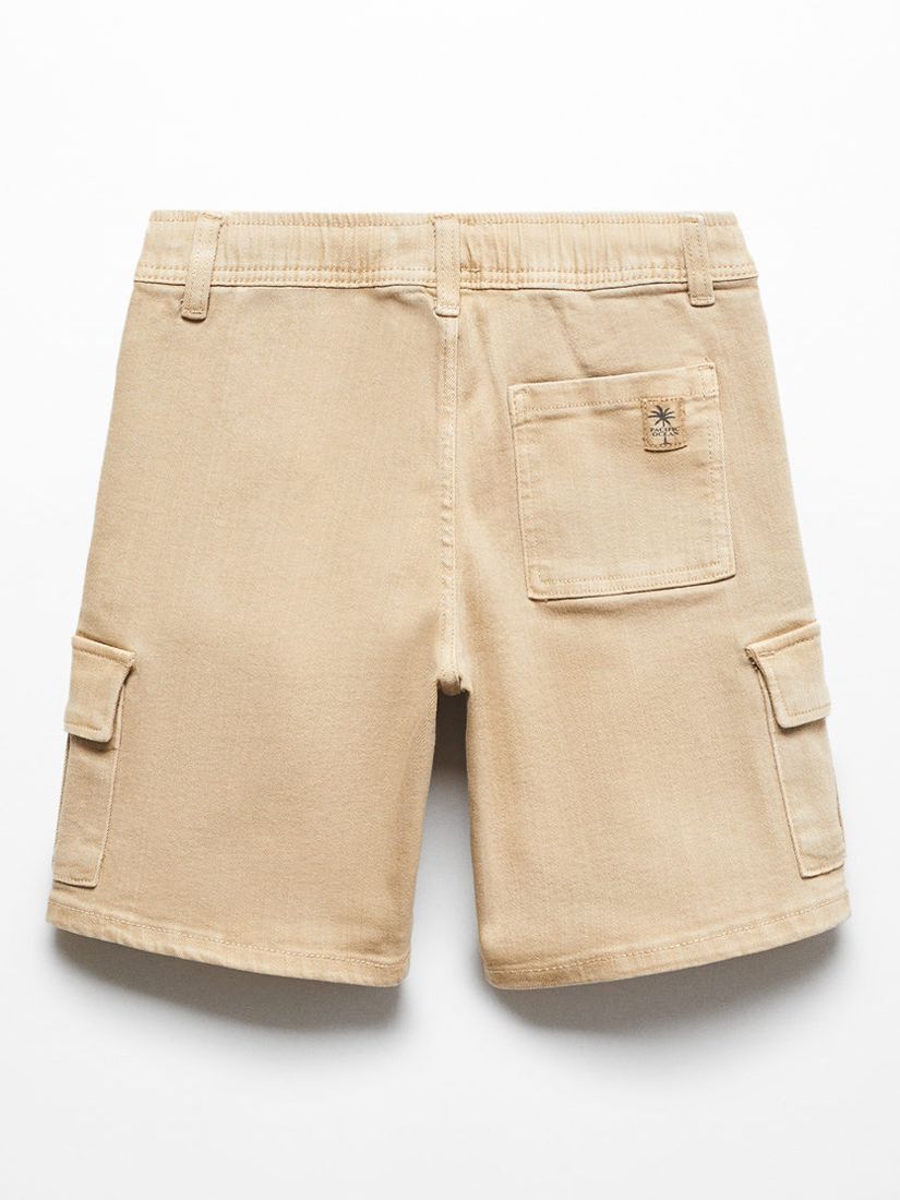 Mango Kids' Comporta Cargo Shorts, Light Beige, 10 years