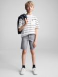 Mango Kids' John Slim Fit Denim Bermuda Shorts, Grey