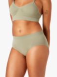 Ambra Recycled Nylon Midi Brief, Pistachio