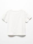Mango Kids' Sol Short Sleeve T-Shirt, White/Yellow