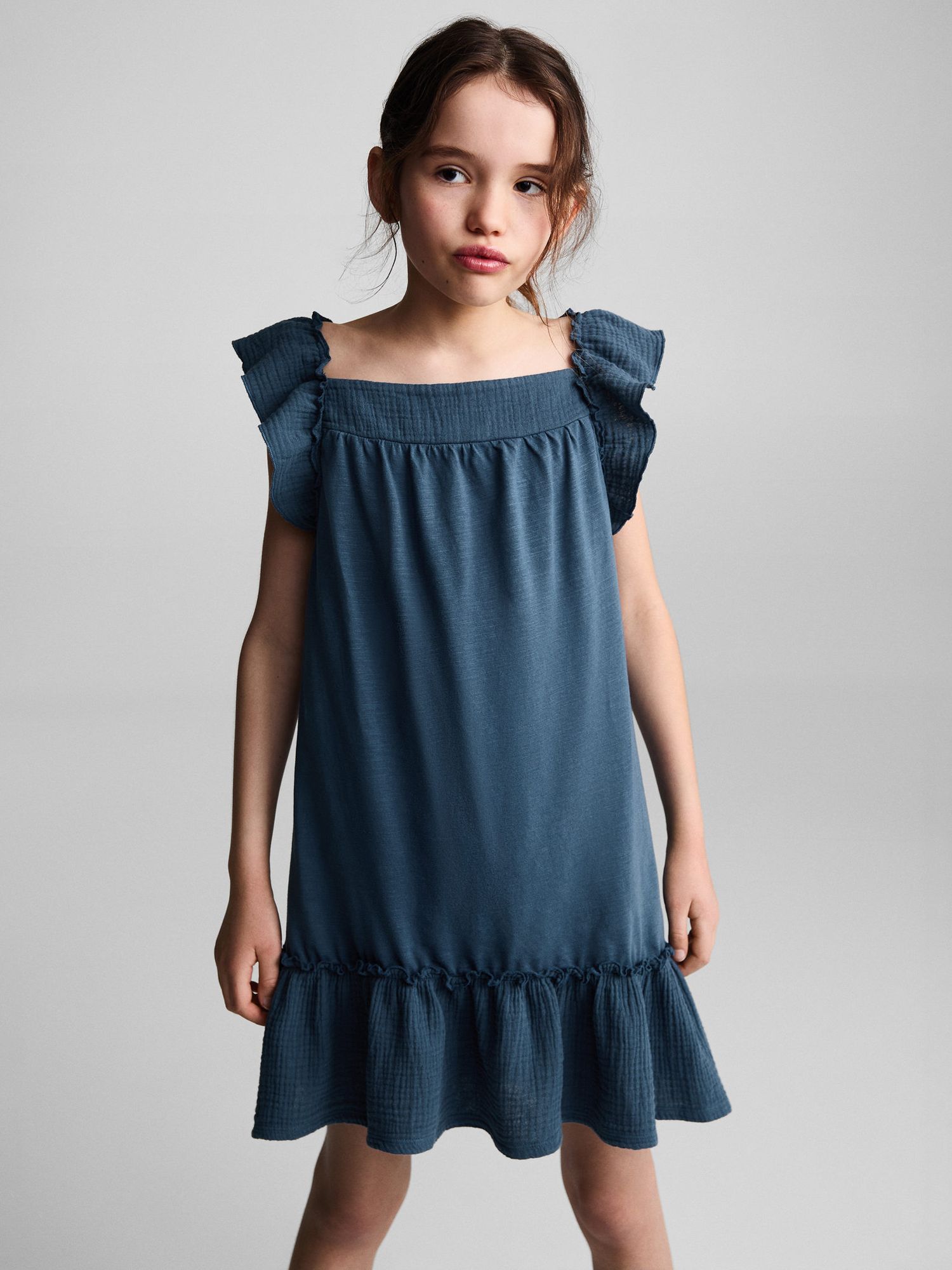 Mango Kids' Emma Dress, Navy, 11-12 years