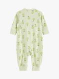 Lindex Baby Organic Cotton Pear Print All-in-One Pyjamas, Light Dusty Green