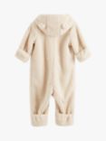 Lindex Baby Fleece Hooded All-in-One, Light Beige