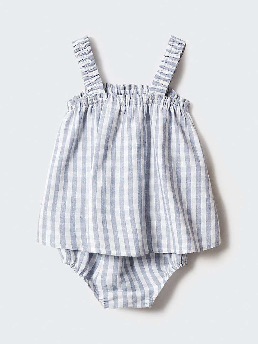 Buy Mango Baby Vichy Check Dress & Bloomer Set, Medium Blue Online at johnlewis.com