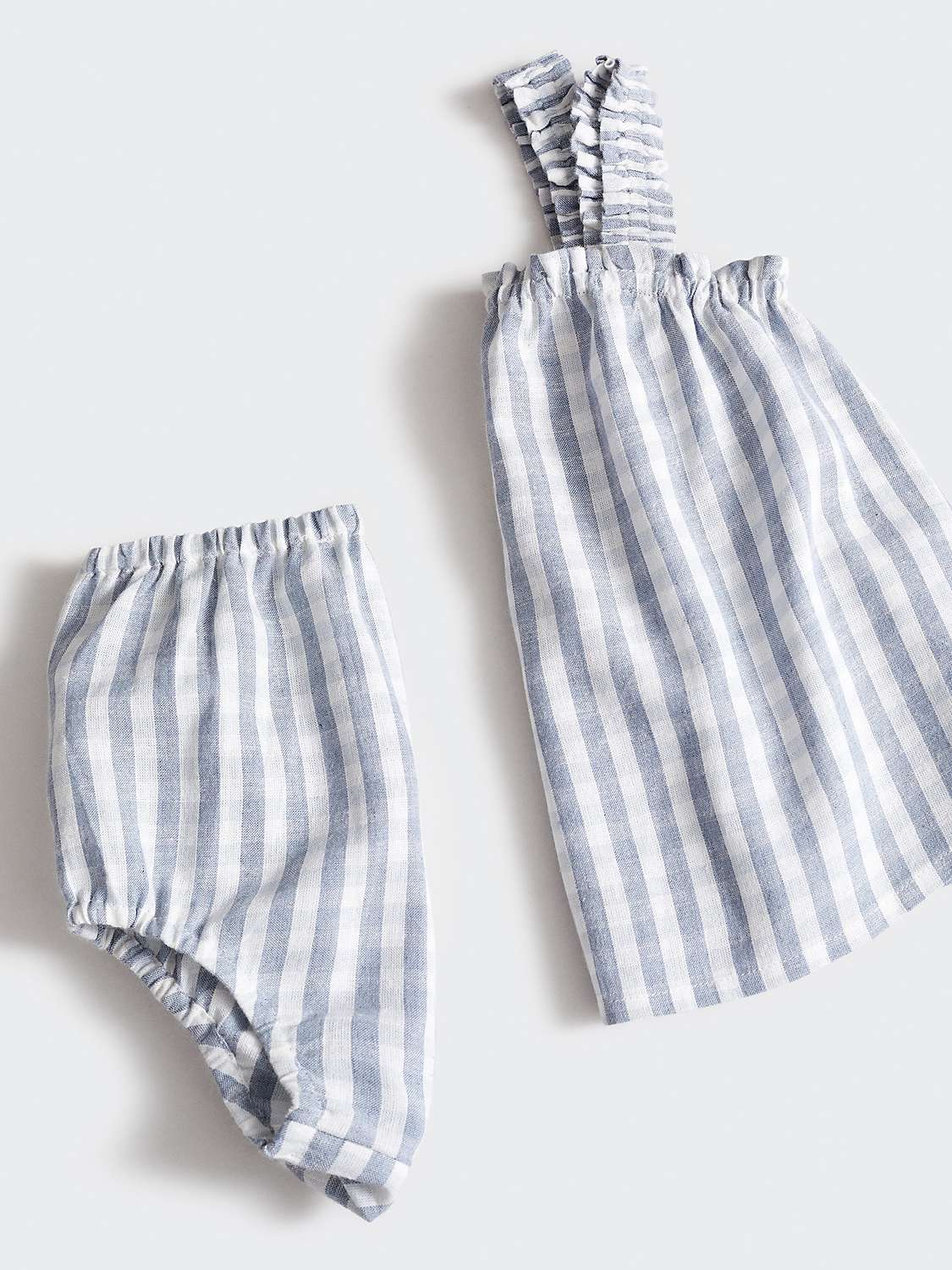 Buy Mango Baby Vichy Check Dress & Bloomer Set, Medium Blue Online at johnlewis.com