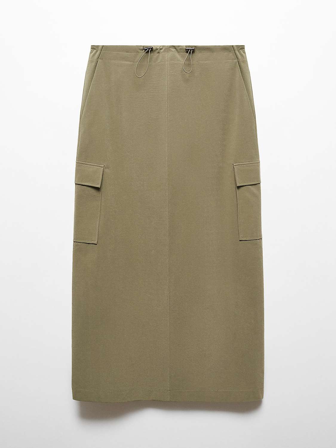 Buy Mango Bengala Cargo Midi Skirt, Khaki Online at johnlewis.com