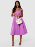 Closet London A-Line Skater Midi Dress, Violet