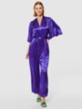 Closet London Satin Wide Leg Jumpsuit, Purple