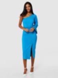 Closet London One Shoulder Pencil Midi Dress, Aqua