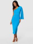 Closet London One Shoulder Pencil Midi Dress, Aqua