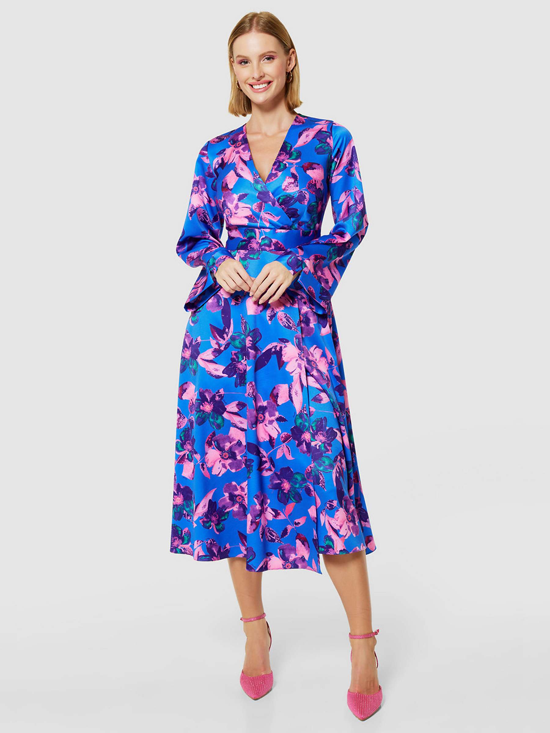 Buy Closet London A-Line Wrap Dress, Royal Online at johnlewis.com