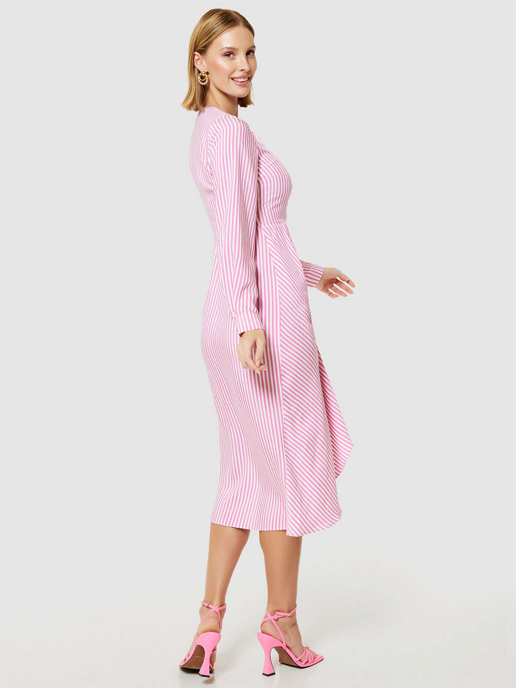 Buy Closet London Stripe Shirt Dress, Pink Online at johnlewis.com