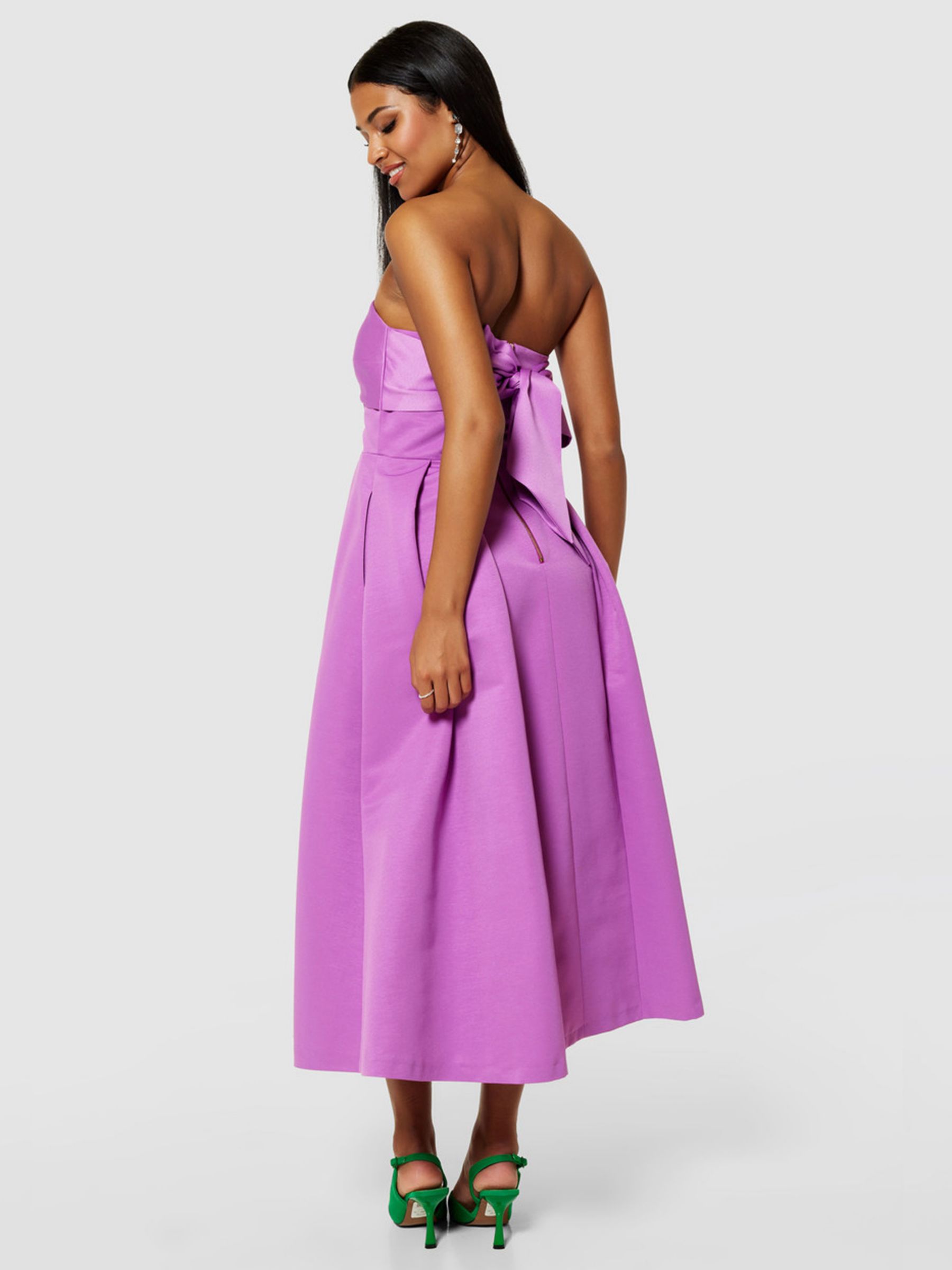 Buy Closet London Strapless A-line Dress, Violet Online at johnlewis.com