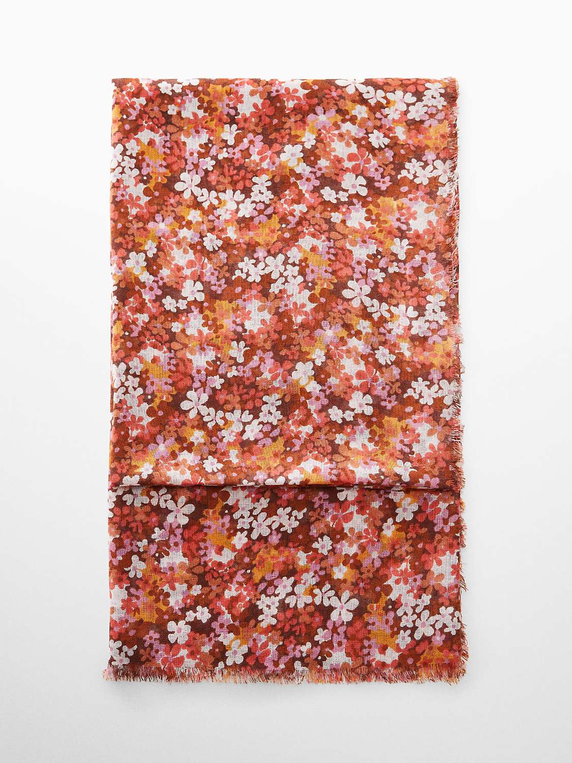 Buy Mango Florence Floral Print Scarf, Pink Online at johnlewis.com