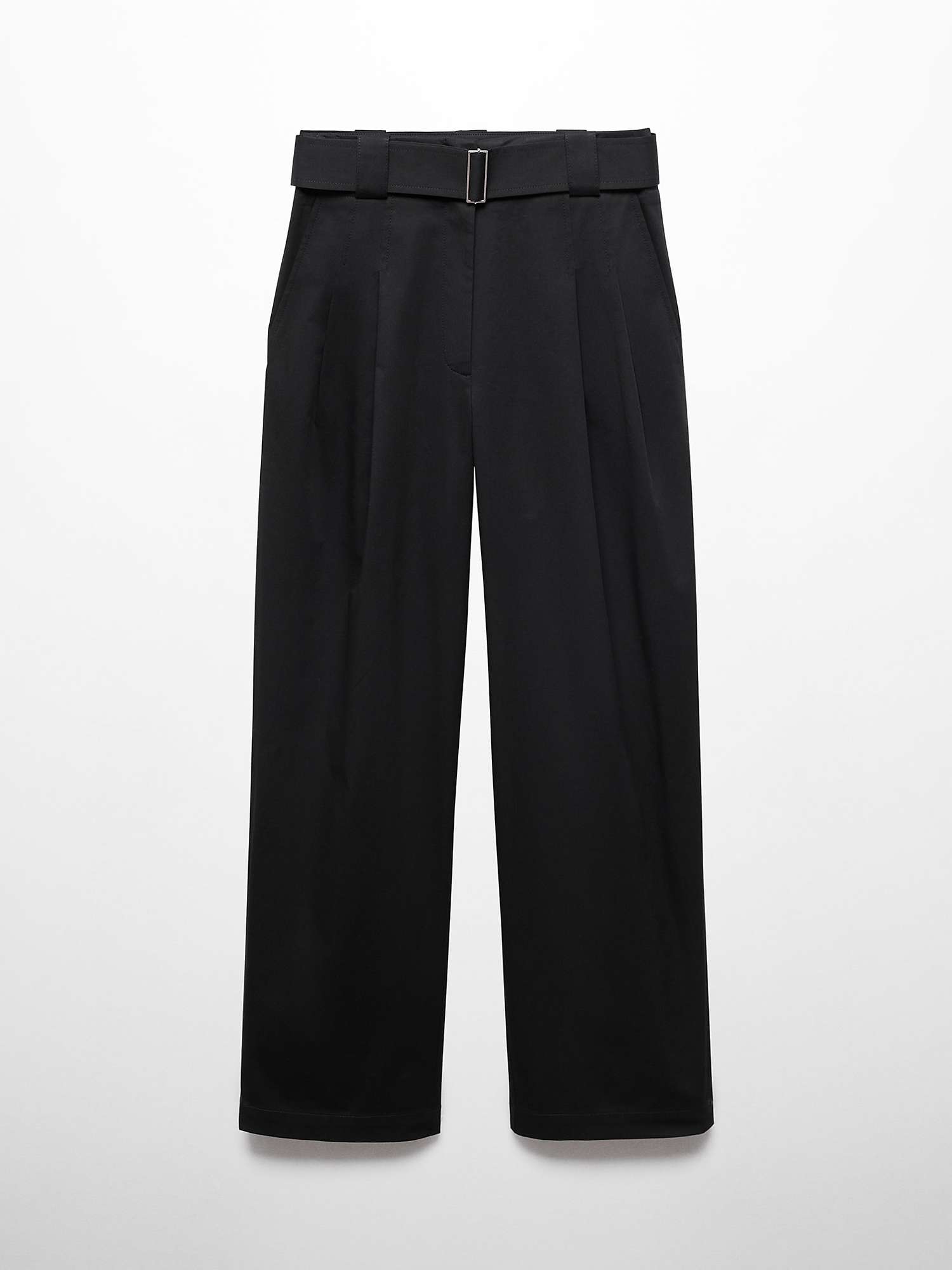 Buy Mango Myriam Belted Straight Trousers Online at johnlewis.com