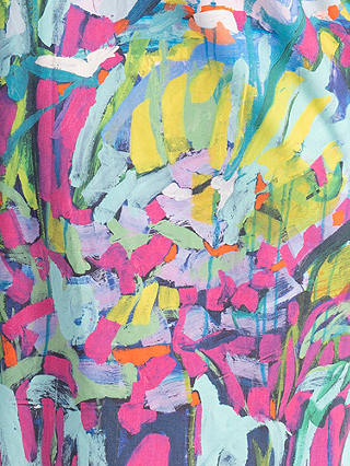 chesca Abstract Flower Garden Print Dress, Blue/Multi