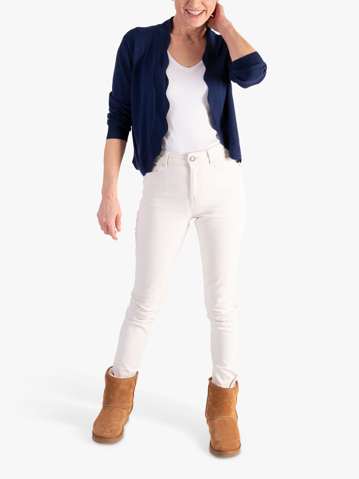Buy chesca Scalloped Edge Cardigan Online at johnlewis.com