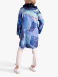 chesca Abstract Butterfly Print Reversible Raincoat, Blue/Multi