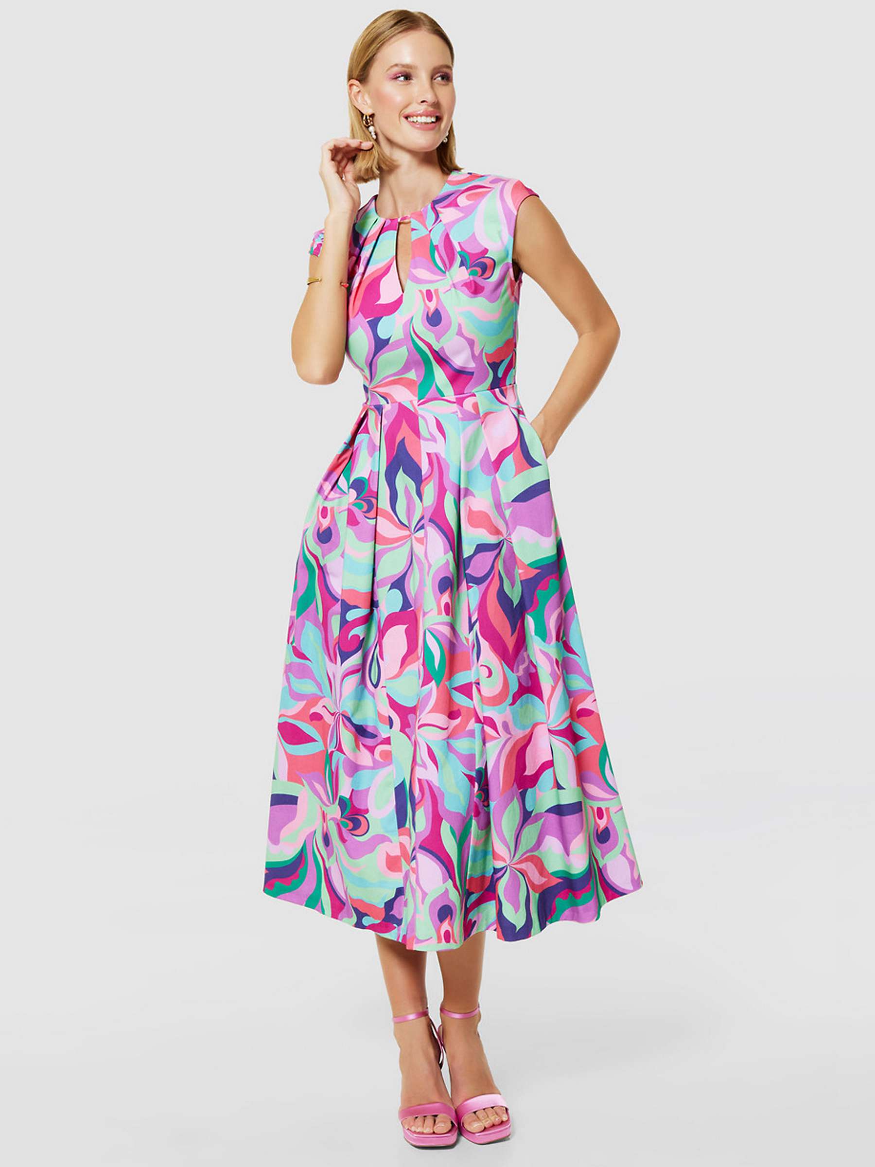 Buy Closet London Abstract Floral Print Dress, Multi Online at johnlewis.com