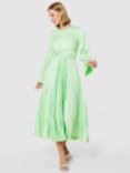 Closet London Tie Waist Pleated Maxi Dress, Mint