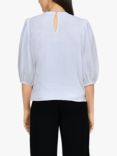 Sisters Point Ilta Soft Puff Sleeve Blouse, White
