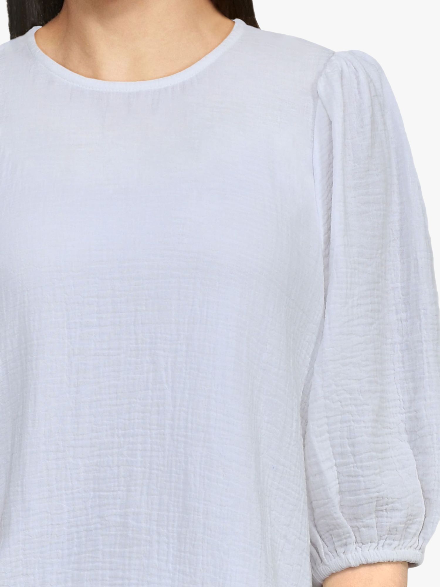 Buy Sisters Point Ilta Soft Puff Sleeve Blouse, White Online at johnlewis.com