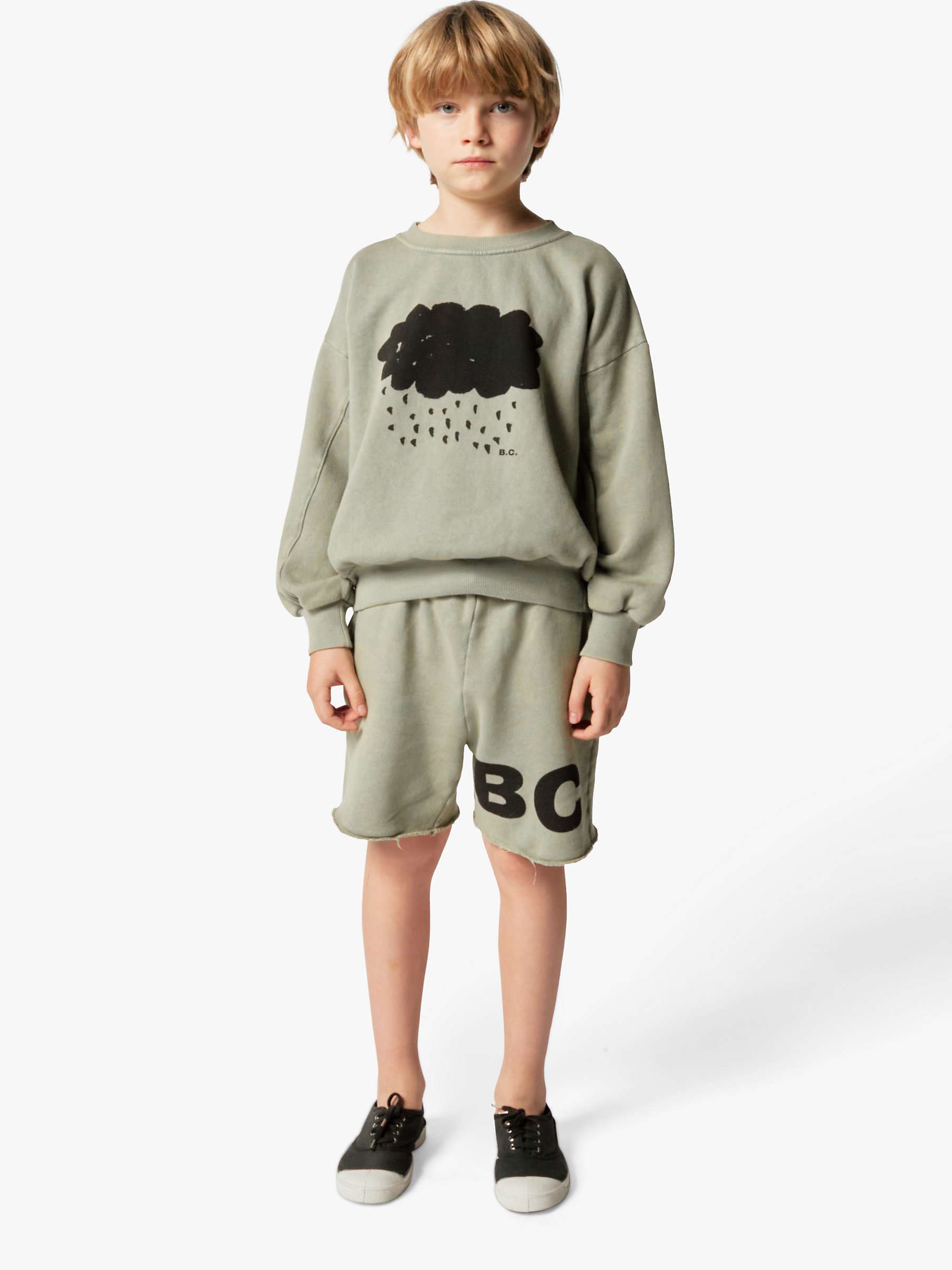 Buy Bobo Choses Kids' Organic Cotton Blend Cloud Sweatshirt, Khaki Online at johnlewis.com