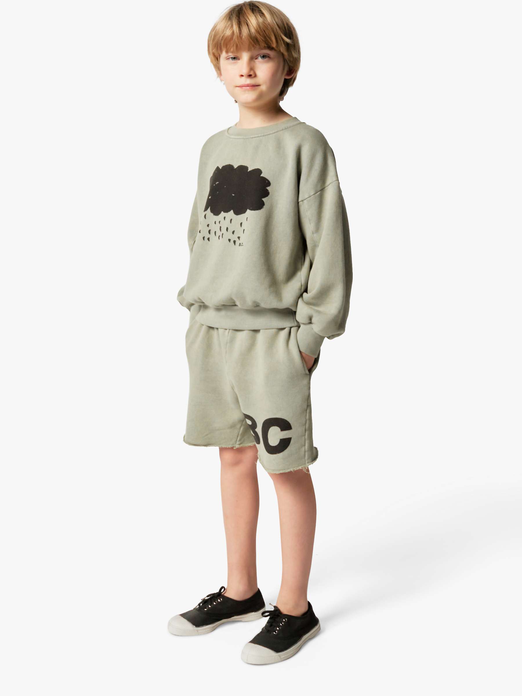 Buy Bobo Choses Kids' Organic Cotton Blend Cloud Sweatshirt, Khaki Online at johnlewis.com