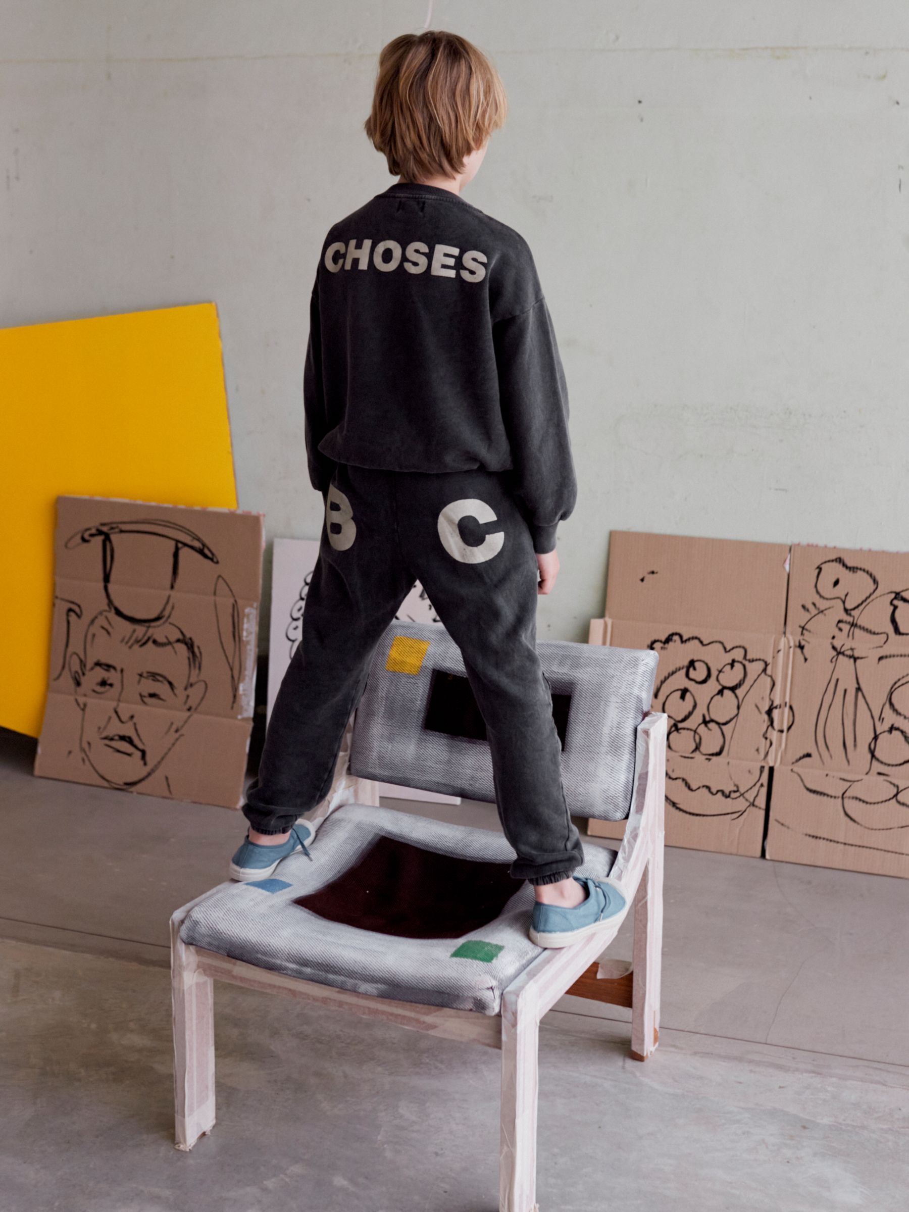 Buy Bobo Choses Kids' Organic Cotton Blend Logo Graphic Sweatshirt Online at johnlewis.com