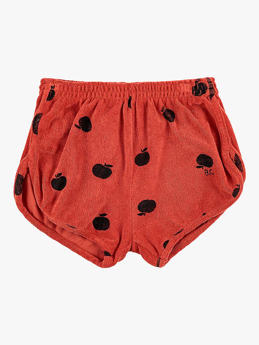 Buy Bobo Choses Kids' Organic Cotton Terry Towelling Apple Print Shorts, Red Online at johnlewis.com
