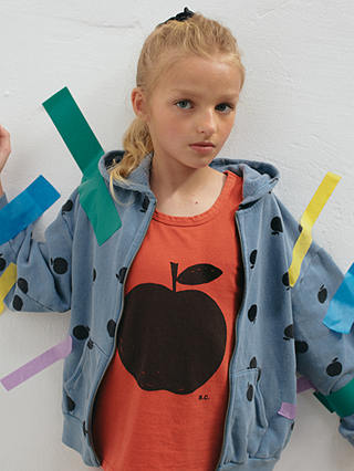 Bobo Choses Kids' Organic Cotton Blend Poma Apple Vest Top, Red