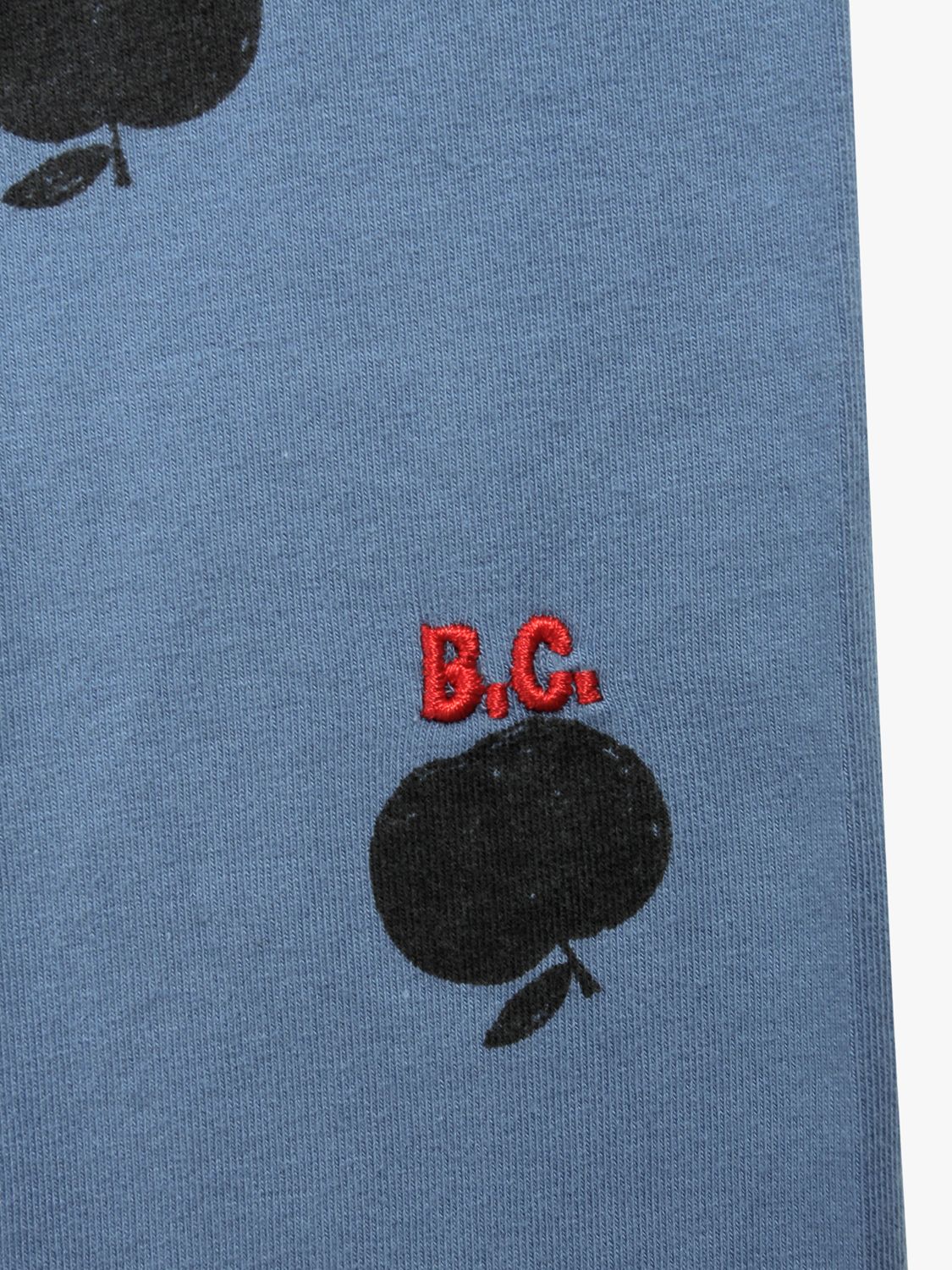 Bobo Choses Kids' Organic Cotton Blend Poma Apple Print Leggings, Blue, 2-3 years