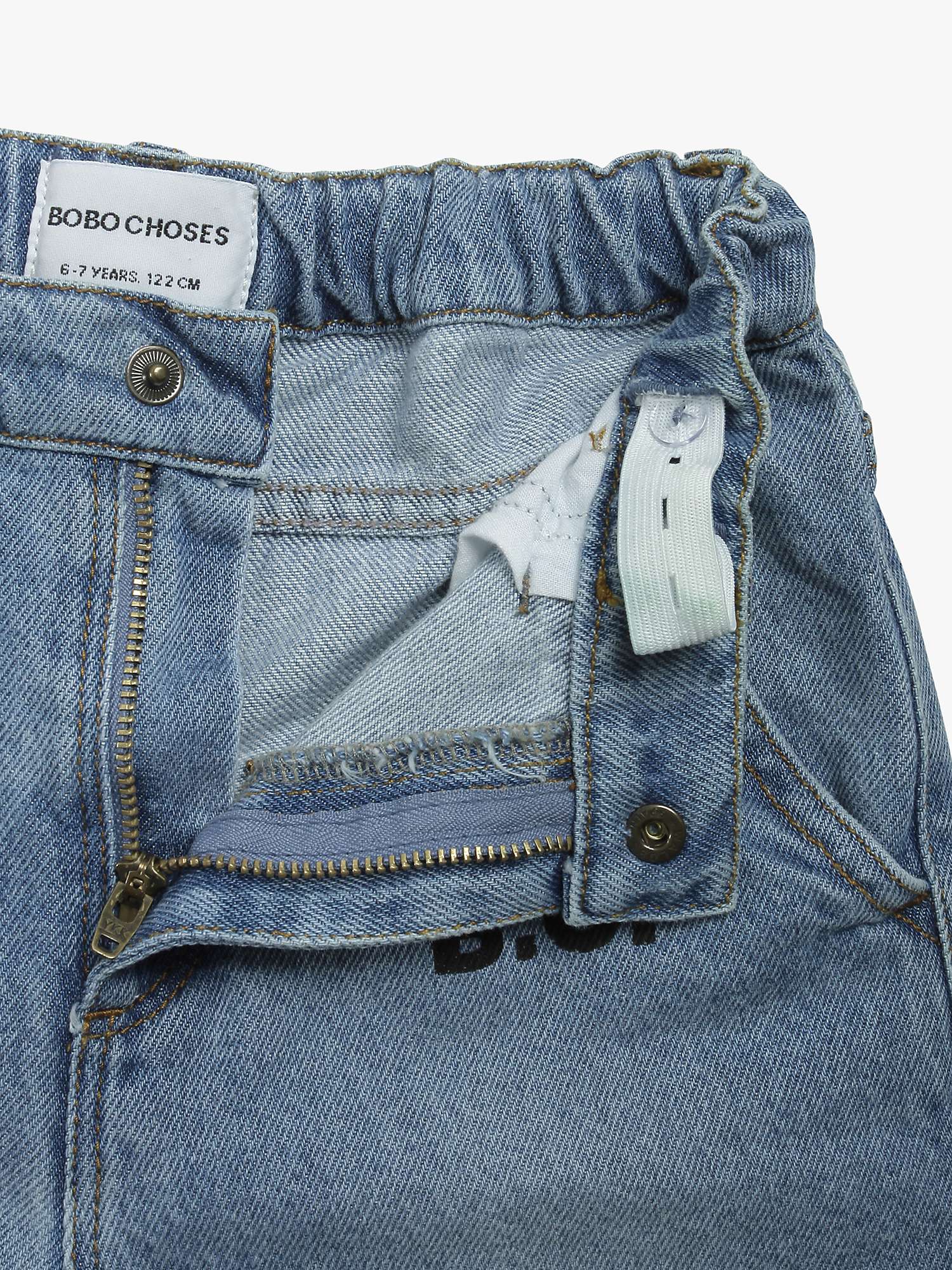Buy Bobo Choses Kids' Apple Patch Denim Jeans, Mid Wash Online at johnlewis.com