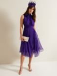 Phase Eight Lucinda High-Low Midi Dress, Purple
