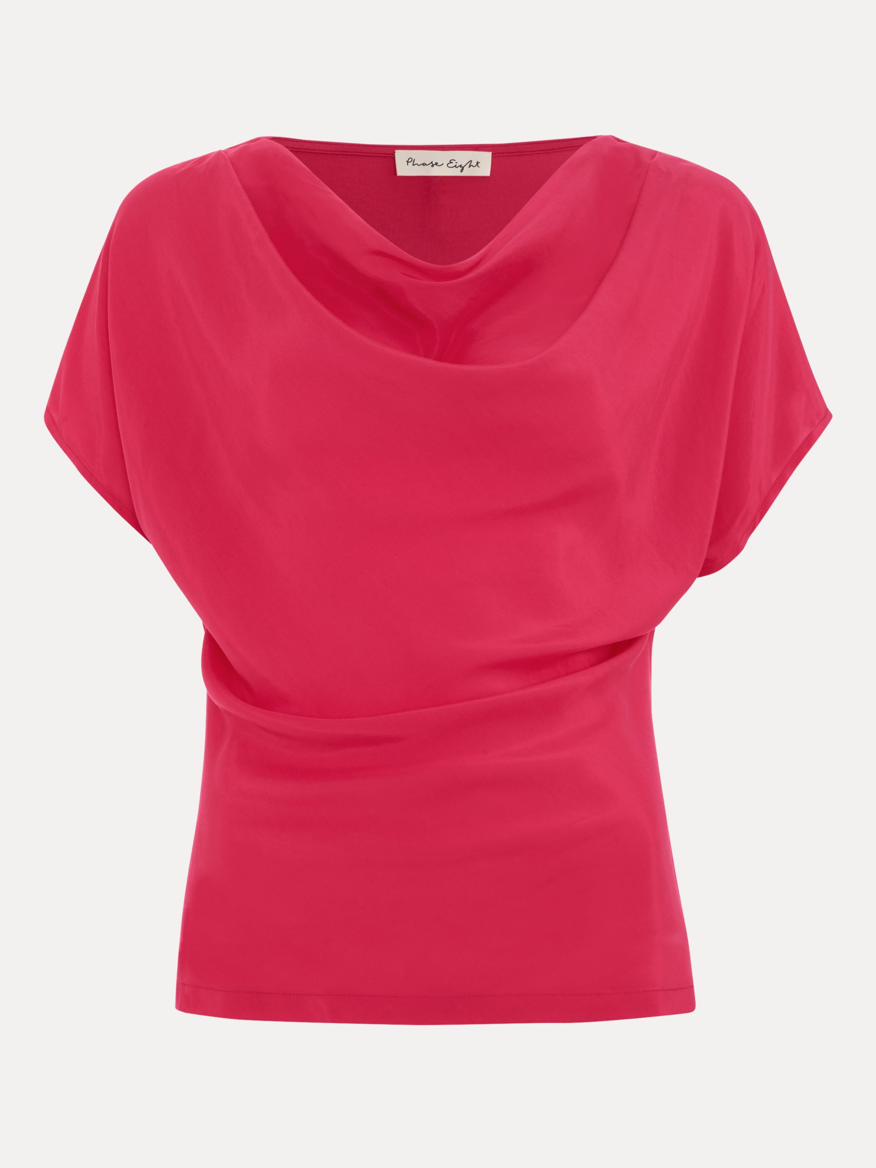 Phase Eight Cheryl Cowl Neck Top, Pink, 8