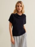 Phase Eight Cheryl Cowl Neck Top, Navy