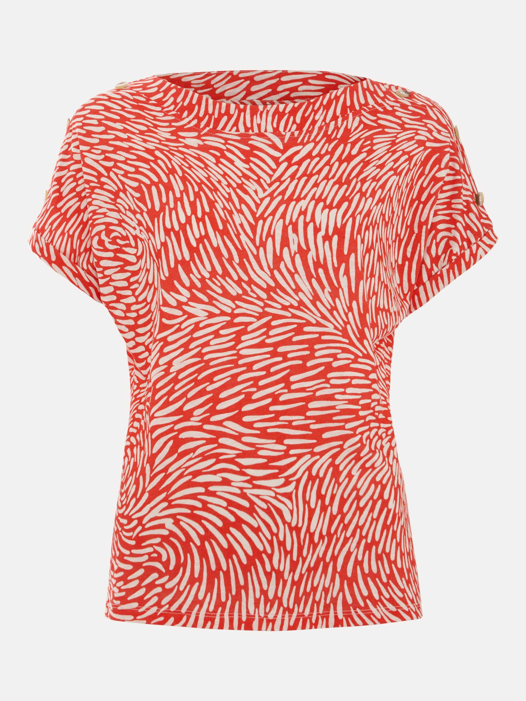 Phase Eight Suzie Abstract Print Top, Red/Multi, 8
