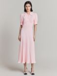 Ghost Wilma Crepe Midi Dress, Pink