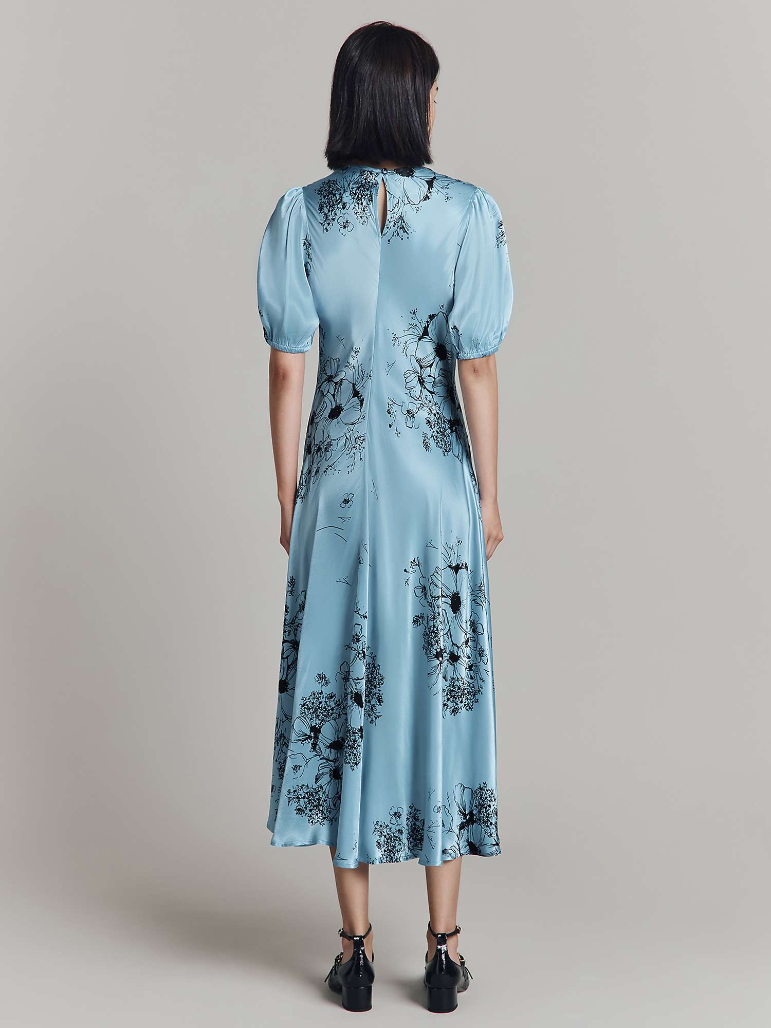 Buy Ghost Paloma Puff Sleeve Floral Midi Dress Online at johnlewis.com