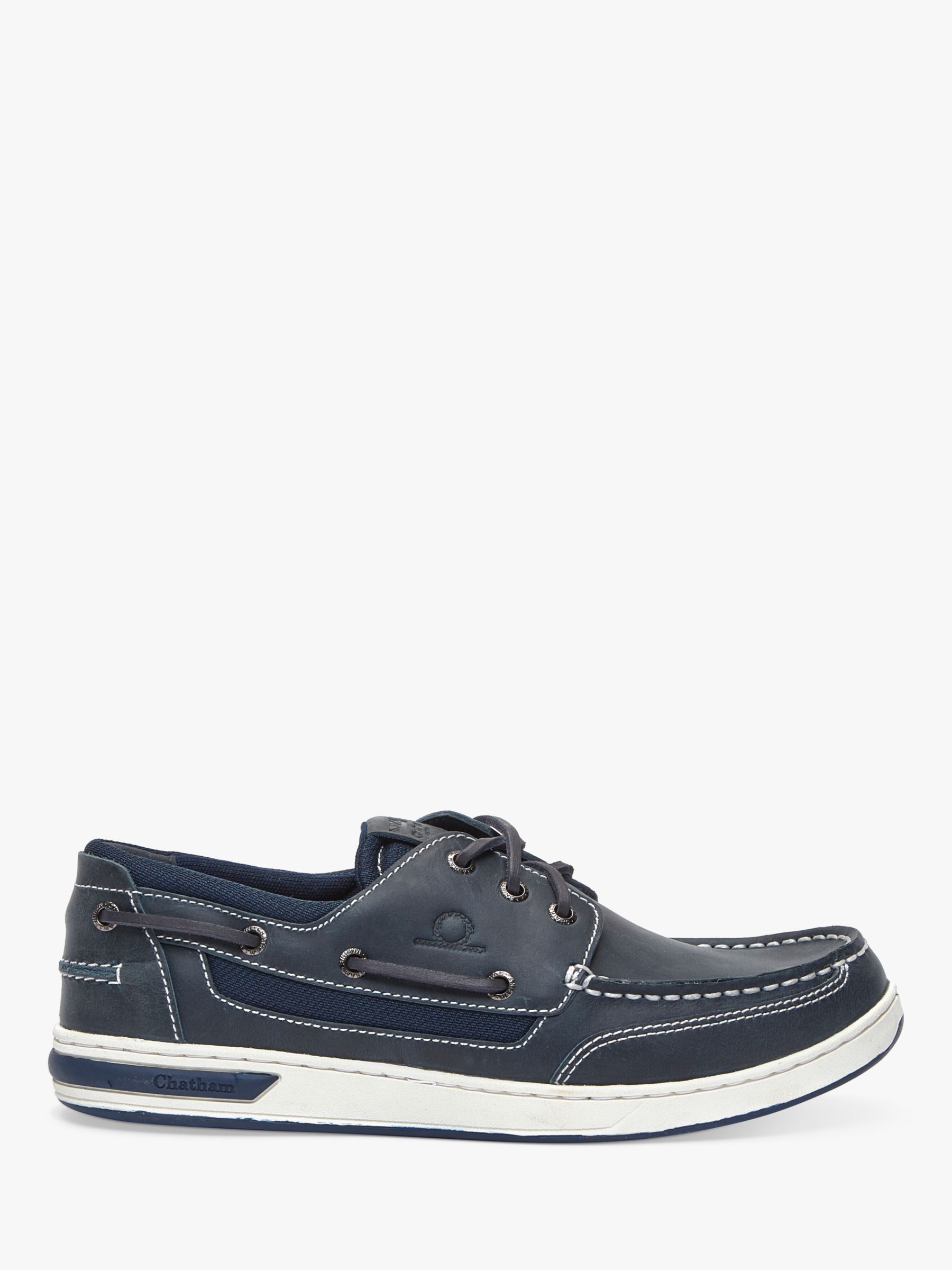 Chatham Buton G2 Premium Leather Deck Shoes, Navy, 9S