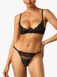 Coco de Mer Seraphine Demi Cup Plunge Bra, Black