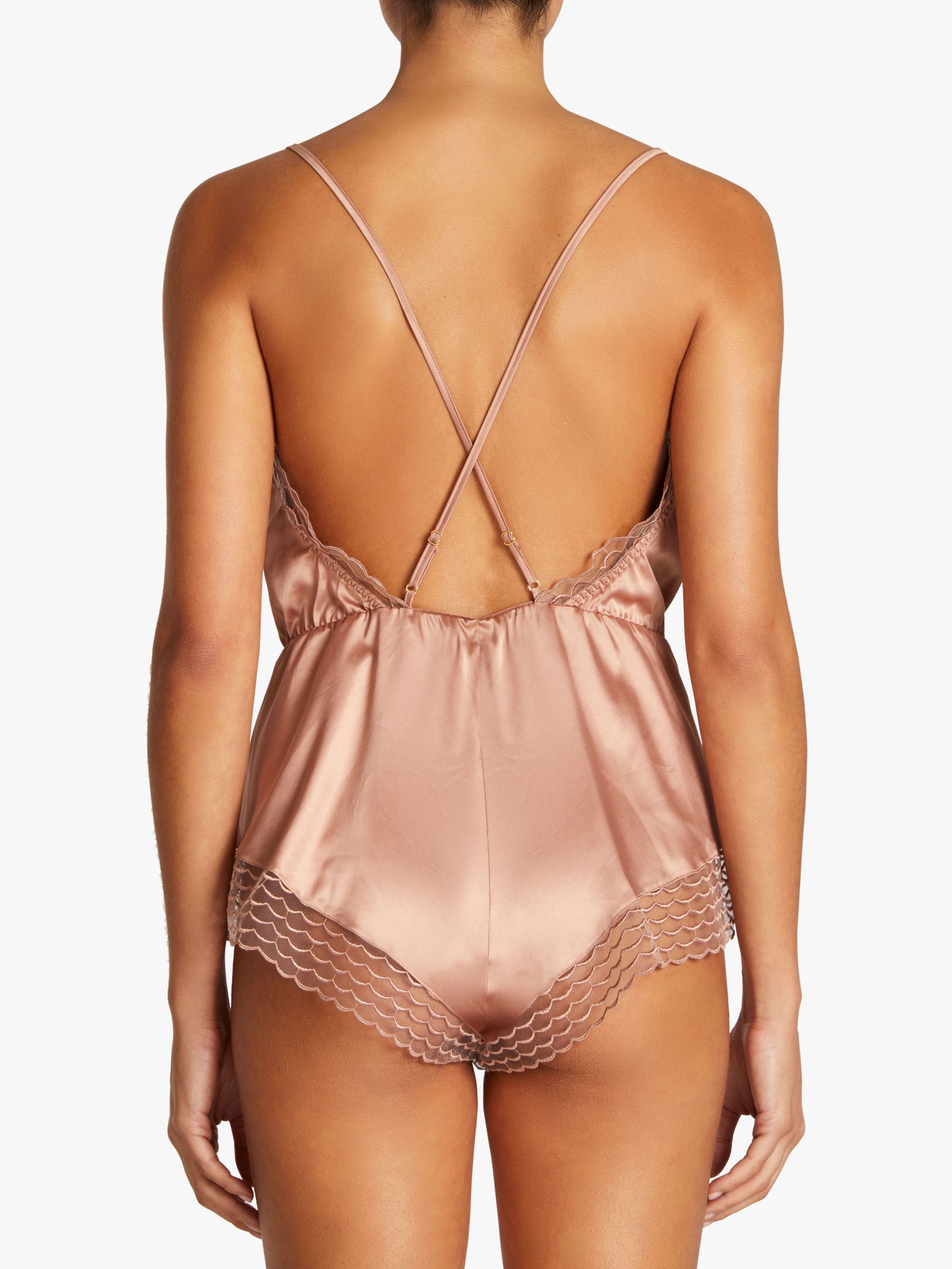 Coco de Mer Talia Satin Teddy Taupe at John Lewis Partners