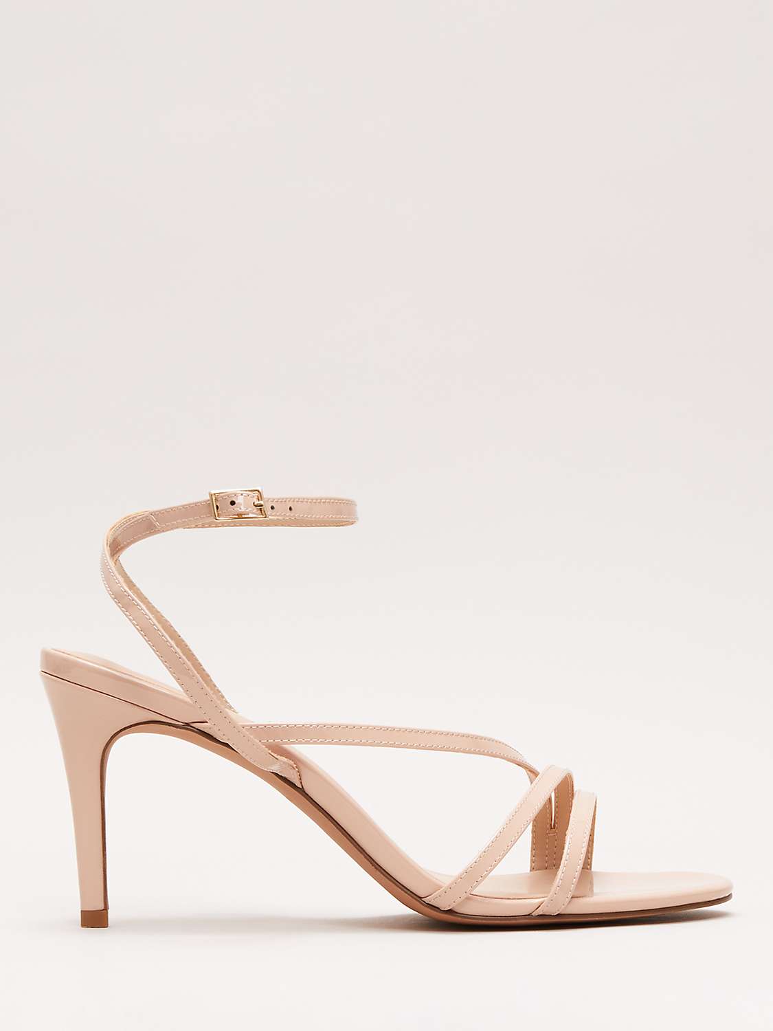 Buy Phase Eight Patent Leather Barely There Strappy Sandals, Pale Pink Online at johnlewis.com