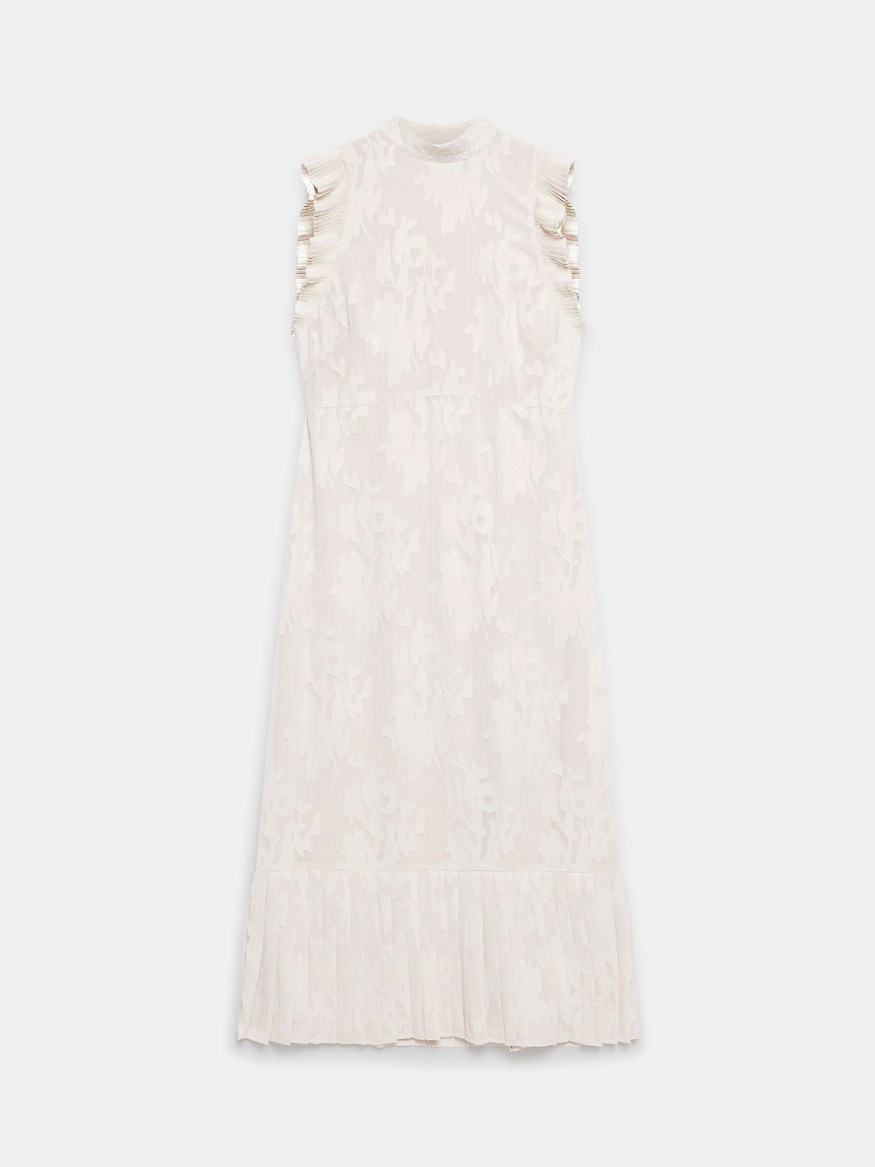 Buy Mint Velvet Jacquard Midi Dress, Natural Online at johnlewis.com