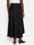 Jigsaw Satin Bias Cut Asymmetric Midi Skirt