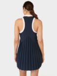 Sweaty Betty Power Match Point Pleat Tennis Dress, Navy Blue
